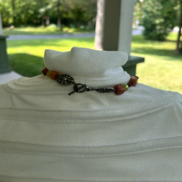 Artisan Earthy Beaded Necklace crafted from Natural stonesRed Creek jasper - Picture 2 of 6